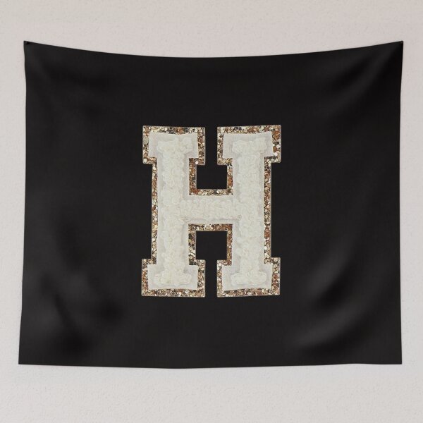 Item preview, H - Blanc Glitter Varsity Letter Patches designed and sold by Monograms Ultd.