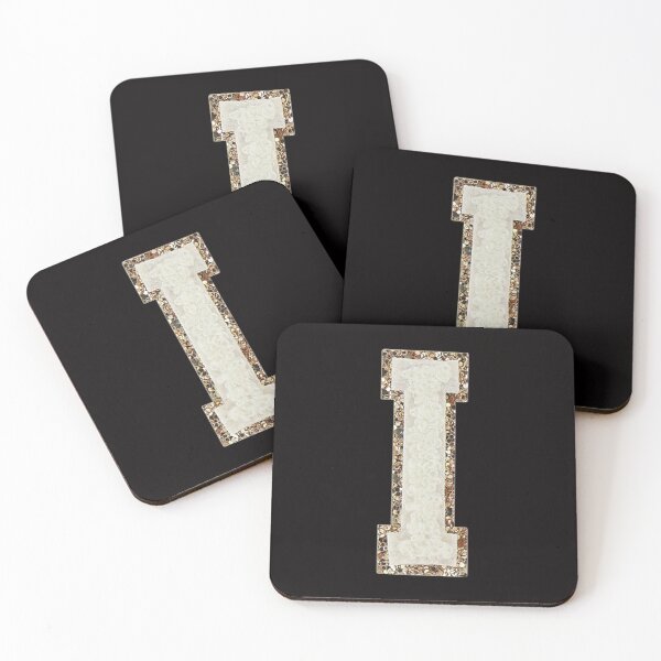 Item preview, I - Blanc Glitter Varsity Letter Patches designed and sold by Monograms Ultd.