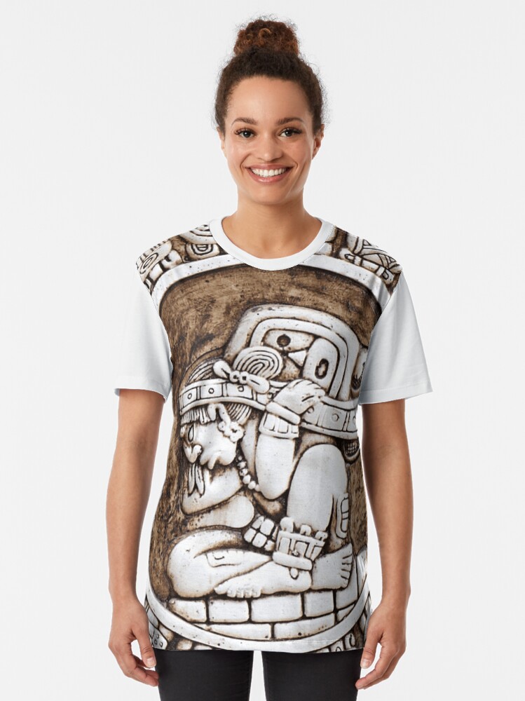 Thumbnail 2 of 5, Graphic T-Shirt, Tzolkin/Mayan Calendar designed and sold by Mantra-tshirt.