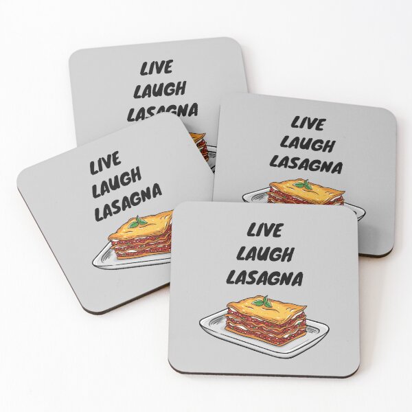 Item preview, Live Laugh Lasagna, - Live Laugh Love - Food Pun designed and sold by GoodMoodFood.