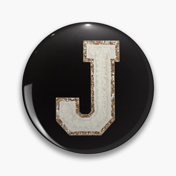 Item preview, J - Blanc Glitter Varsity Letter Patches designed and sold by Monograms Ultd.