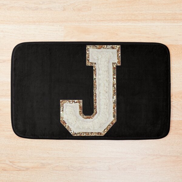 Item preview, J - Blanc Glitter Varsity Letter Patches designed and sold by Monograms Ultd.