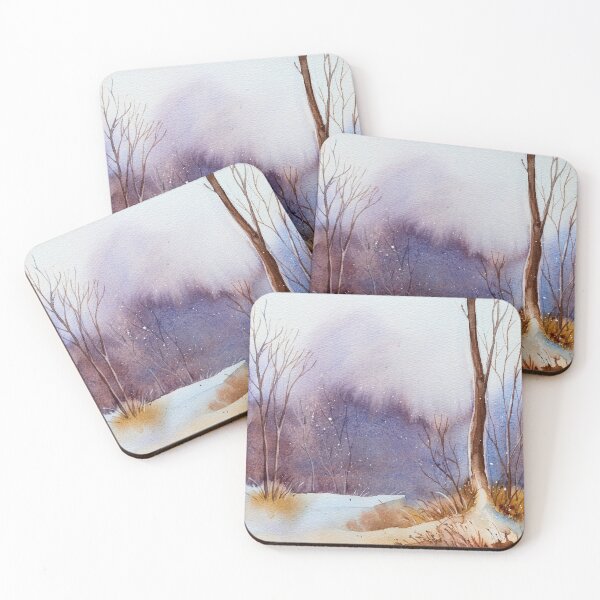Item preview, Snowy Autumn Watercolour designed and sold by VibrantGifts.