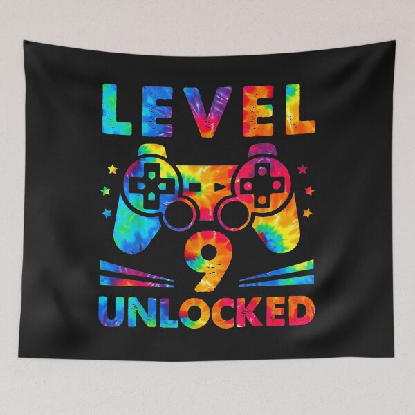 Item preview, 9 Year Old 9th Birthday Gamer Tie Dye Boys Level Gift T-Shirt designed and sold by Lukifo-Caster.