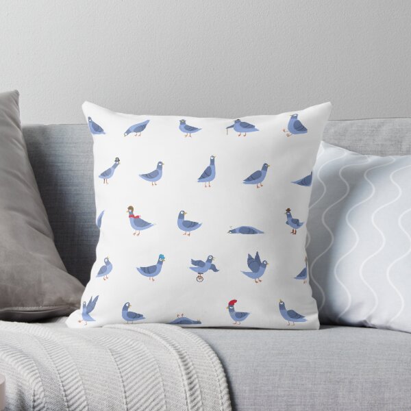Pigeon Party Throw Pillow
