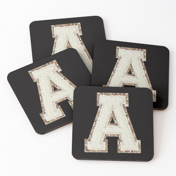 Item preview, A - Blanc Glitter Varsity Letter Patches designed and sold by Monograms Ultd.