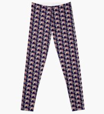 Patriotic Bulldog, American Flag Leggings