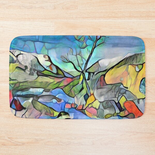 Item preview, Mountain landscape picture of Babbling Brook. Impressionist painting    designed and sold by Inspire-me-CYK.