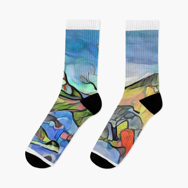 Item preview, Mountain landscape picture of Babbling Brook. Impressionist painting    designed and sold by Inspire-me-CYK.