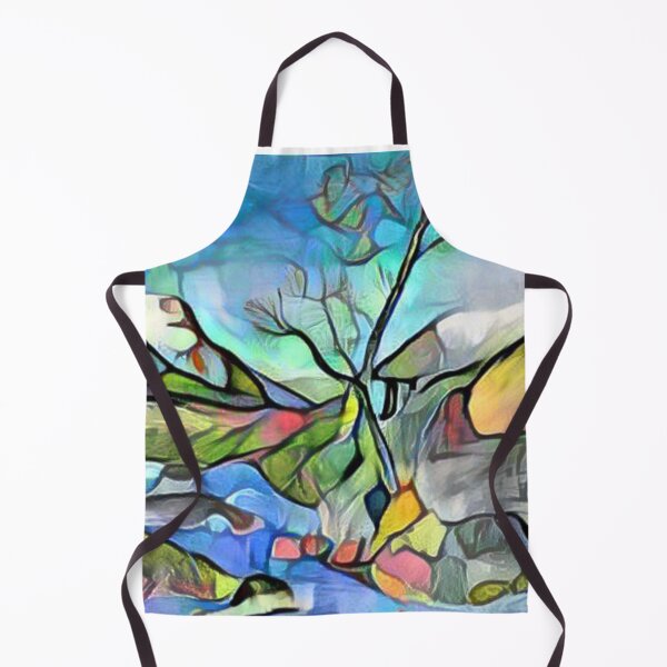 Item preview, Mountain landscape picture of Babbling Brook. Impressionist painting designed and sold by Inspire-me-CYK.