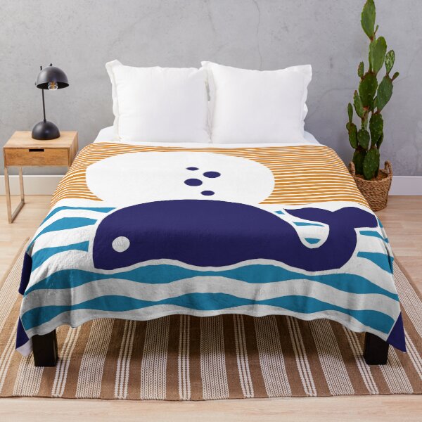 Item preview, Woodblock Print Whale Sunset designed and sold by STUDIO-72.