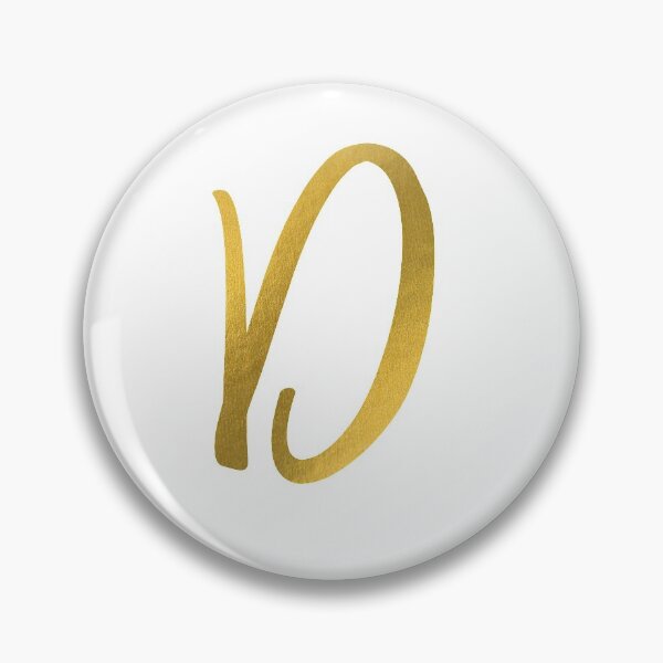 Aperçu de l'œuvre   Monogramme Lettre D Faux Or créée et vendue par tiptopstickers.