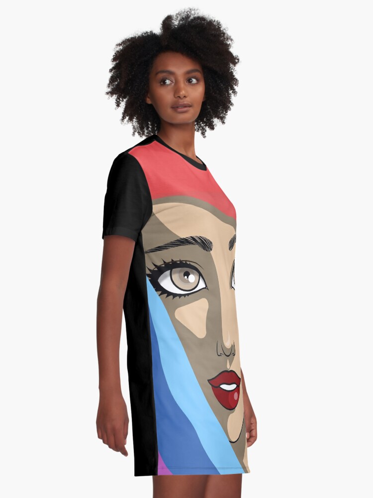 Alternate view of Rainbow Girl Graphic T-Shirt Dress