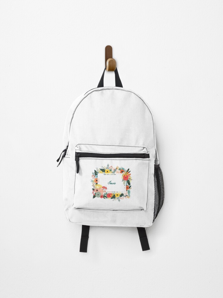 Thumbnail 1 of 3, Backpack, Iowa - Flower Frame designed and sold by CityCollection.
