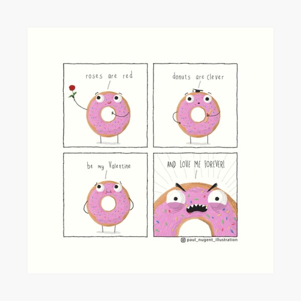 Donuts are Clever Art Print