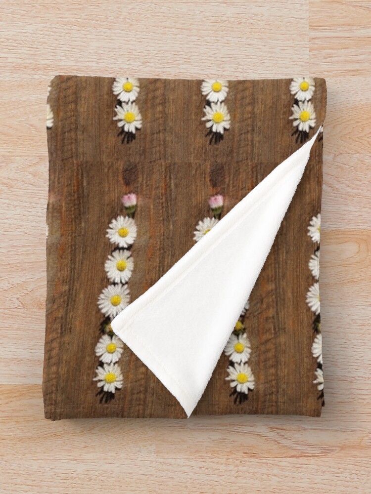 Thumbnail 3 of 6, Throw Blanket, White blossoms designed and sold by Rwadkar.
