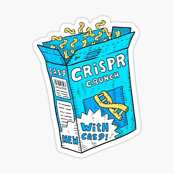 crispr cas9. gene editing. science cereal. dna. Sticker