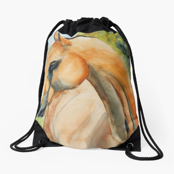 Akhal Teke Horse Drawstring Bag