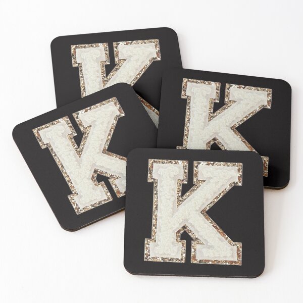 Item preview, K - Blanc Glitter Varsity Letter Patches designed and sold by Monograms Ultd.
