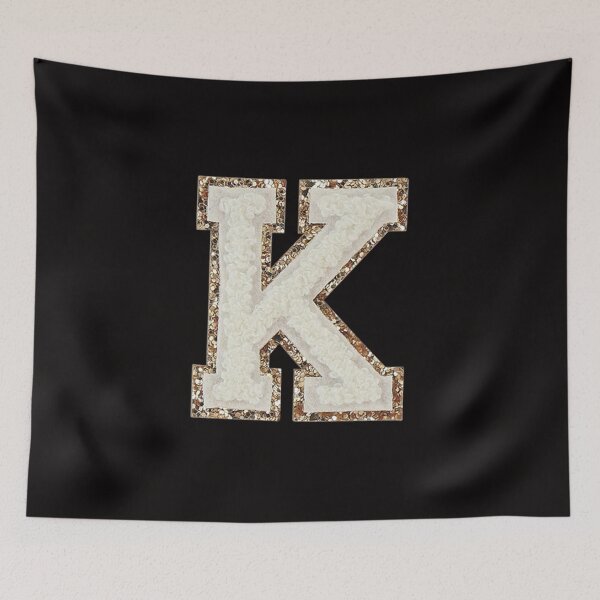 Item preview, K - Blanc Glitter Varsity Letter Patches designed and sold by Monograms Ultd.