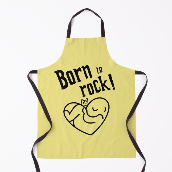 Item preview, Born to Rock - Metalhead Baby Gift Little Girl / Boy (Yellow) designed and sold by aurielphoenix.