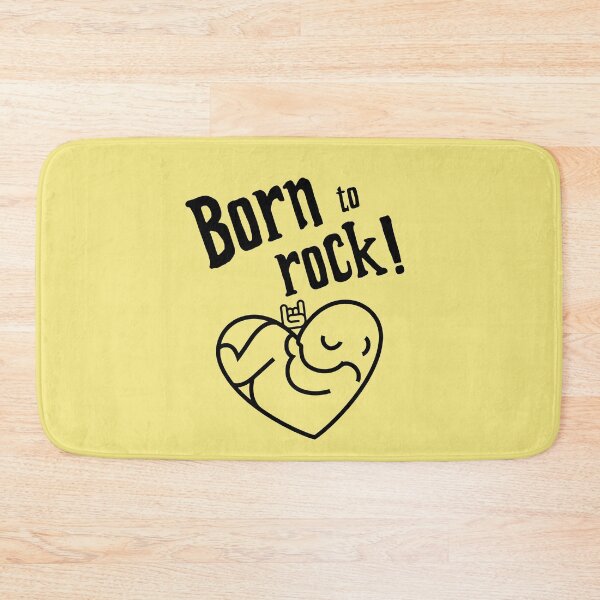 Item preview, Born to Rock - Metalhead Baby Gift Little Girl / Boy (Yellow) designed and sold by aurielphoenix.