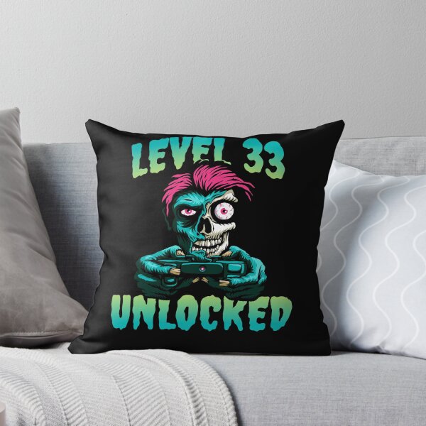 Item preview, 33 Years Birthday Man Woman Funny Gift Level 33 Unlocked  designed and sold by The Full Cart.