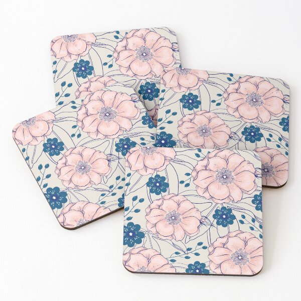 Item preview, Pink and Blue Floral Design designed and sold by lmcvinco.