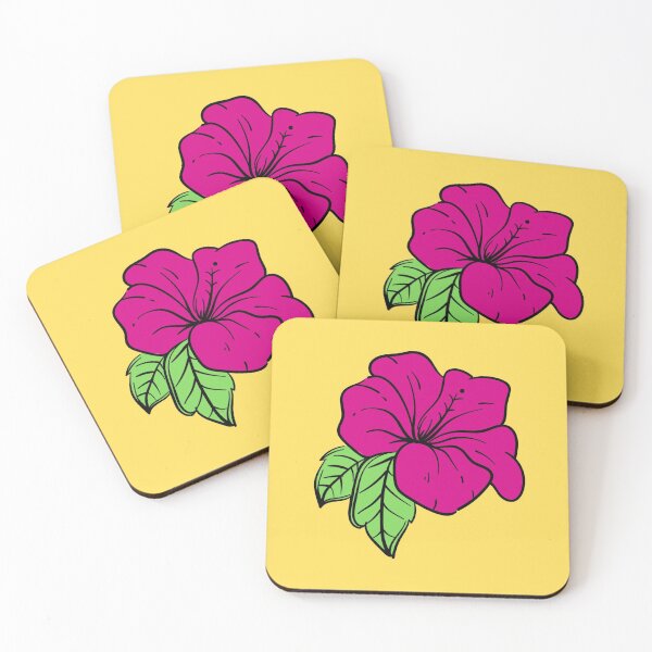 Item preview, Black Yellow Hot Pink Green Summer Flower - Hibiscus  designed and sold by omg-designs.