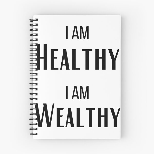Item preview, I am healthy i am wealthy inspirational quotes designed and sold by Jhaustria.