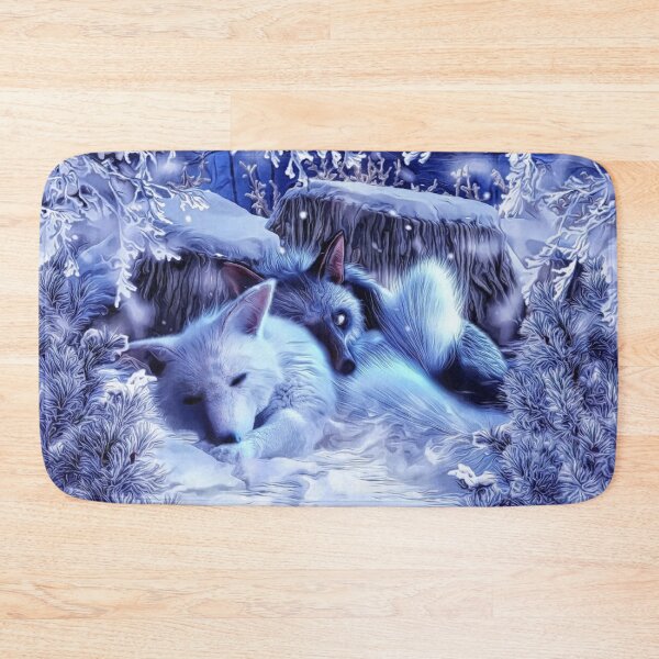 Item preview, Polar fox in the winter forest designed and sold by Andrea Tiettje.