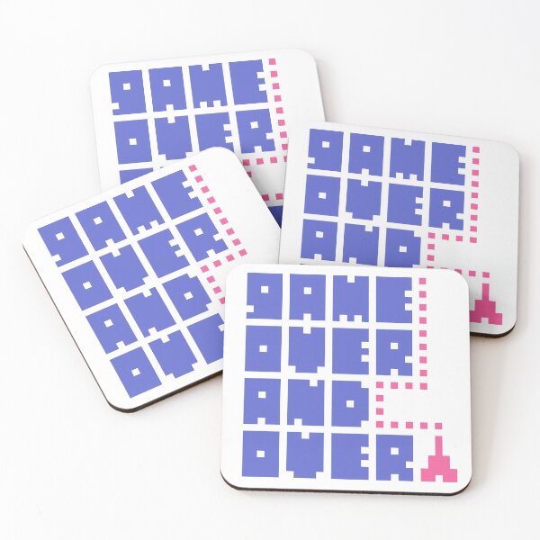 Item preview, Game Over and Over pixel art designed and sold by warmfuzzylogic.