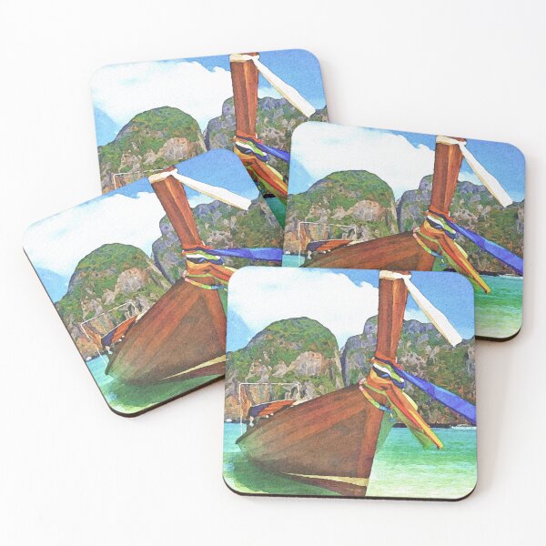 Item preview, Thailand Long Tail Boat at Krabi Beach designed and sold by solrevolver.