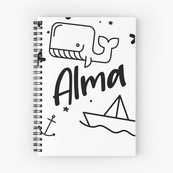 Item preview, Alma - cute name motif with whale, anchor and boat for girls designed and sold by khoaitay-Shirts.