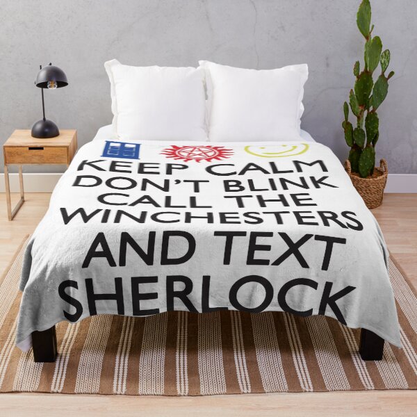 Item preview, Mantén la calma, no parpadees, llama a los Winchester y envíale un mensaje de texto a Sherlock designed and sold by MandaraFiesta.