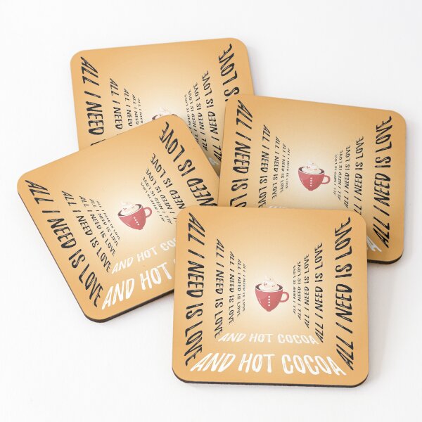 Item preview, All i need is love and hot cocoa designed and sold by StyleHubDesign.