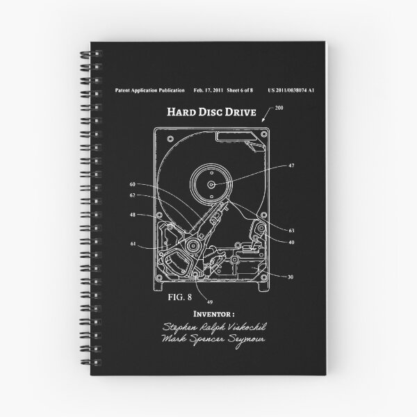 Item preview, Hard Drive Patent Technology, HDD Blueprint Computer Art designed and sold by anodyle.