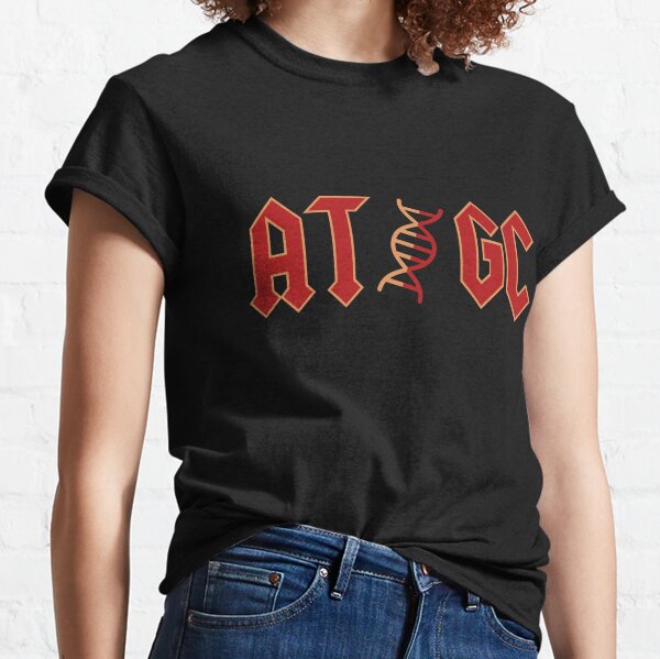 AT GC Vintage AC/DC Molecular genetic code Classic T-Shirt