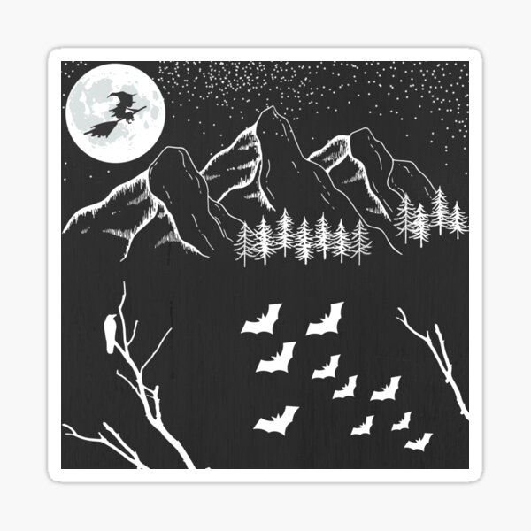 Silence of night Sticker