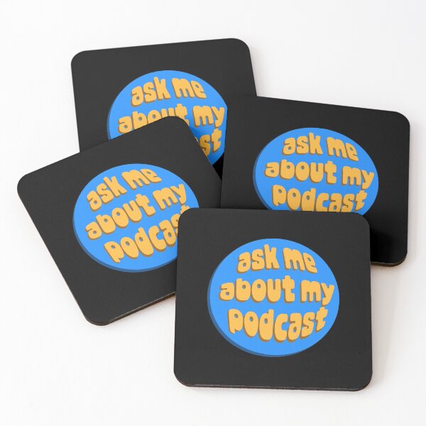 Item preview, Ask Me About My Podcast – Funny & Groovy New Media Entertainment Studio designed and sold by The Green Corner.