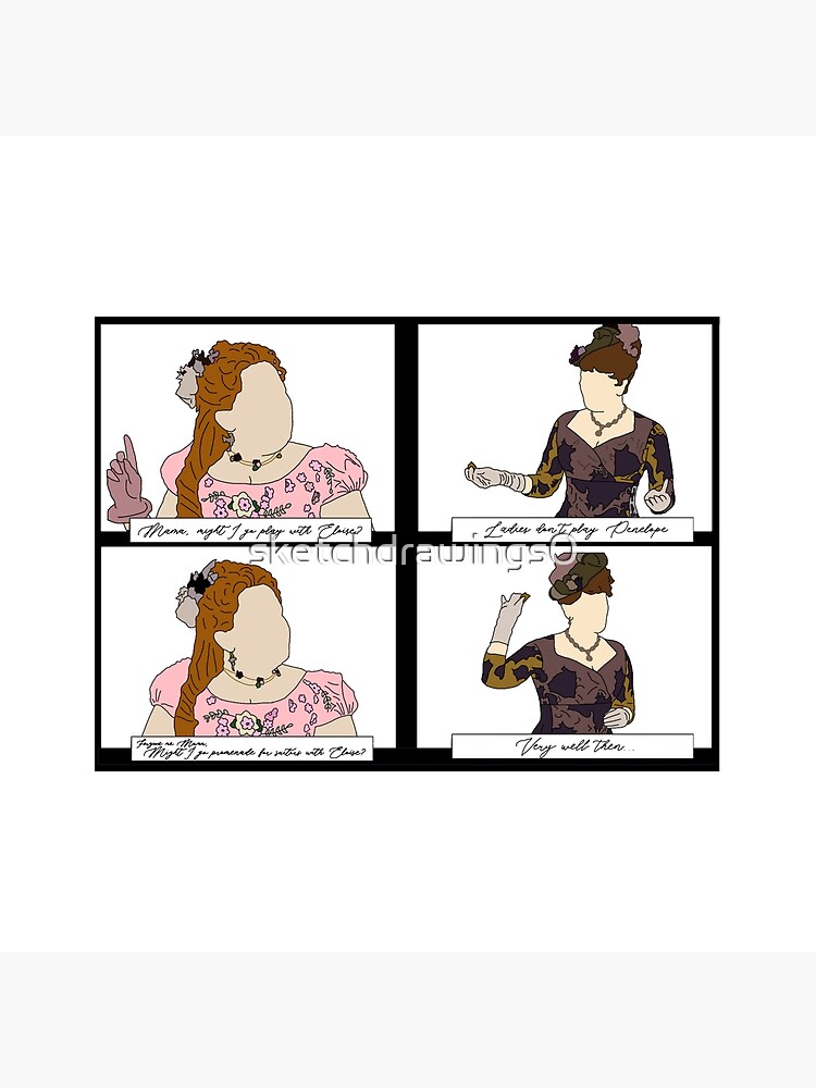 Bridgerton - Penelope Featherington white background by sketchdrawings0