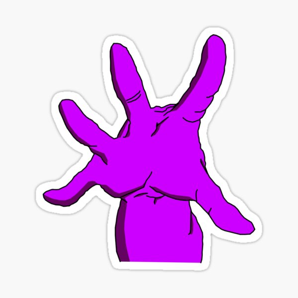 Purple Hand Sticker