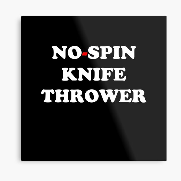 No-spin Knife Thrower Metal Print