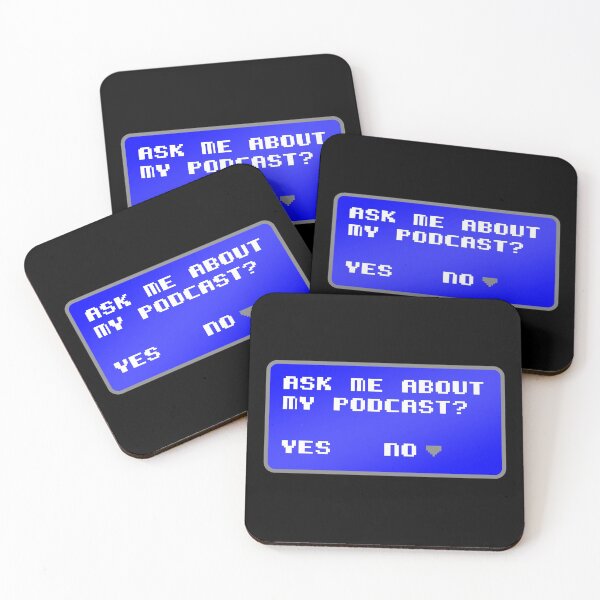Item preview, Ask Me About My Podcast – Pixel Video Game Dialogue Inside A Chat Bubble designed and sold by The Green Corner.