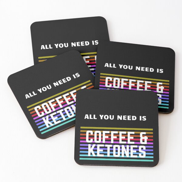 Artikelvorschau, Alles was Sie brauchen ist Kaffee und Ketone (Regenbogen) entworfen und verkauft von Le Plus Three.