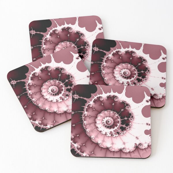 Artikelvorschau, Vintage rosa Fraktalspirale entworfen und verkauft von Bright and Shiny NYC.