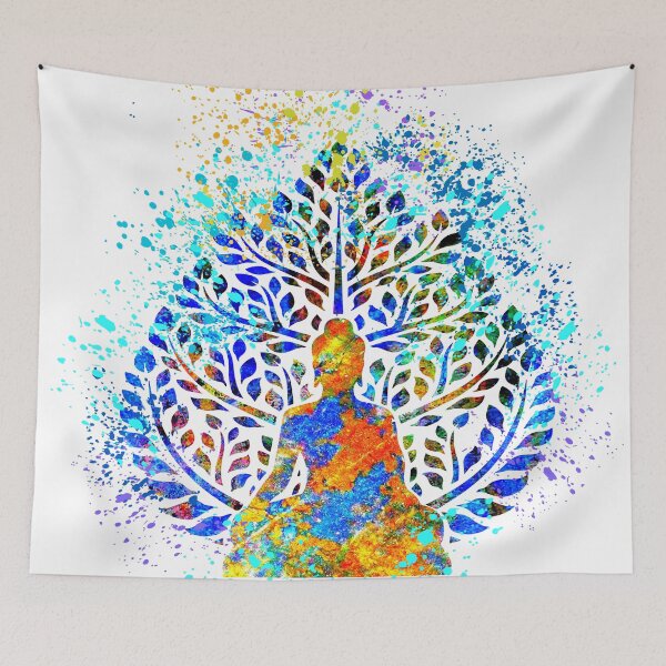 Item preview, Watercolor Buddha painting, yoga art, meditation print  designed and sold by edgalum.