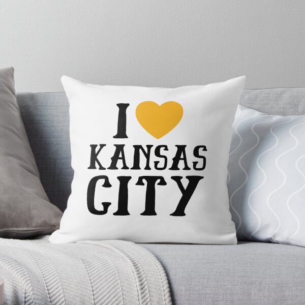 I Love Kansas City KC Football Missouri Throw Pillow