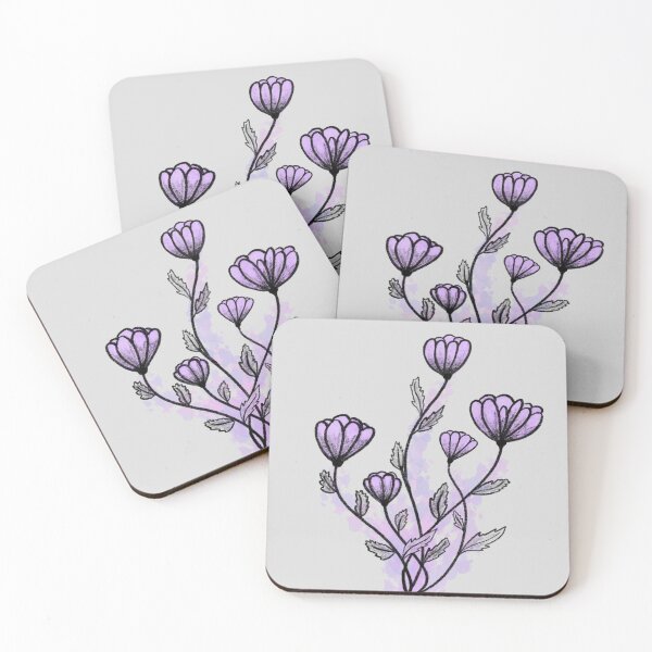 Item preview, Purple flowers designed and sold by Galleryon.