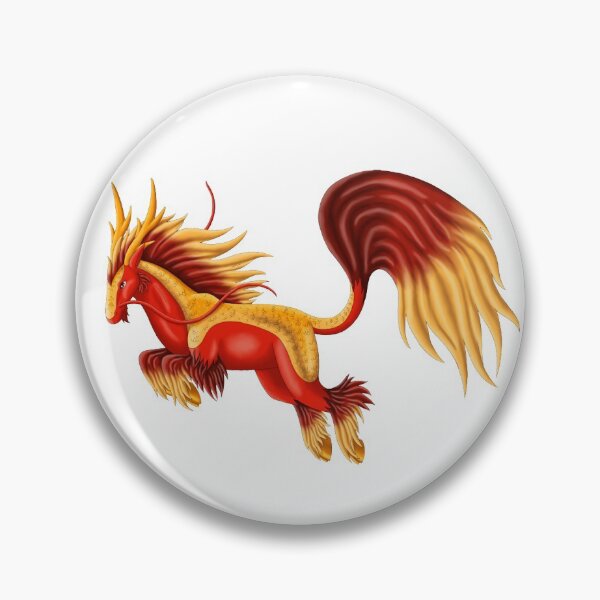 Item preview, Red and gold kirin designed and sold by Ktrenal.